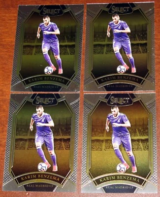 2016-17 Select (4) Karim Benzema Field Level 4 Card LOT Base #236 Real Madrid - Image 1 of 2
