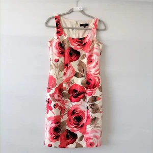 NWT Alex Marie Womens Multicolor Sleeveless Floral Lined Sheath Dress Size 2P - Picture 1 of 11