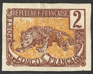 French Congo Scott 36b SG 69 Single VF/XF Mint Hinged Imperforate Issued 1904 - Imagen 1 de 2