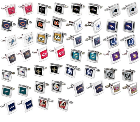 cufflinks square wedding grooms gift set NFL PICK YOUR TEAM Cover