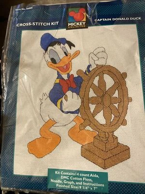Captain Donald Duck Counted Cross Stitch Kit #36005 Mickey Unlimited New Open - Image 1 of 3