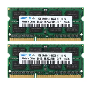 8GB 2X 4GB DDR3 1066Mhz PC3-8500S 204pin SODIMM Laptop RAM Memory For Samsung" - Picture 1 of 6