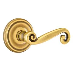 Emtek Rustic Designer Brass Passage Leverset Model: 810RUS7 Door Levers Hardware - Picture 1 of 1