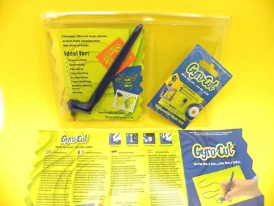 Genuine GYRO-CUT Junior Craft & Hobby Tool + spare nib for paper & card