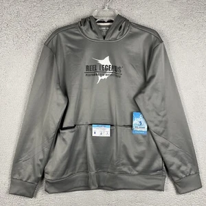 Reel Legends Sweatshirt Men Size XL Hoodie Hands Free Pockets UPF 50 Fishing New - Picture 1 of 13