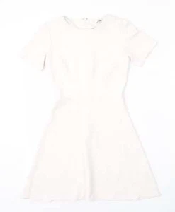 Miss Selfridge Womens White Polyester Blend Size 4 - Picture 1 of 12