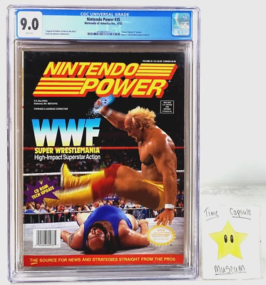 Nintendo Power #35 1992 WWF Super WrestleMania, Hulk Hogan Magazine CGC 9.0 NES - Image 1 of 4