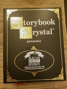 Storybook Crystal Set of 4 Tumbler Glasses ABC of Indiana 40 Year Anniversary - Picture 1 of 3
