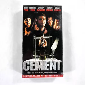 BRAND NEW *Sealed* Cement (Neo-Noir Crime Drama) VHS 2000 RARE Screener - Picture 1 of 5