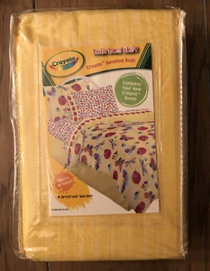 Nueva falda de cama doble Crayola Sunshine Bugs - amarilla - 39x75x14 nueva en paquete - Imagen 1 de 2