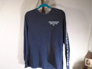 Y2K Abercrombie & Fitch Mens M Long sleeve shirt A&f Logo down sleeve Pull Over - Picture 1 of 4