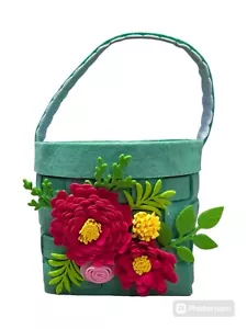Hermosa cesta de fieltro floral verde Michael's perfecta para Pascua, cestas de regalo - Imagen 1 de 8