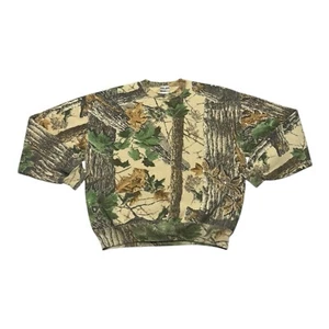 Vintage Jerzees Outdoors Camo Crew Neck Sweatshirt Mens XL Realtree Hunting USA - Picture 1 of 7