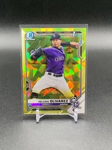 2021 Bowman Chrome Sapphire Helcris Olivarez BCP-154 1st Yellow Refractor /50 - Picture 1 of 2