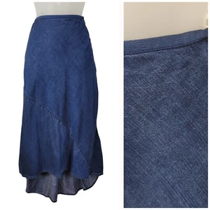 Nic+Zoe Chambray Denim Blue Midi Long Skirt Size 6 100% Lyocell Modest Jean - Picture 1 of 9