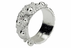 SILBERMOOS Ring Damen Bandring Punkte Pünktchen Sterling Silber 925 - Bild 1 von 8