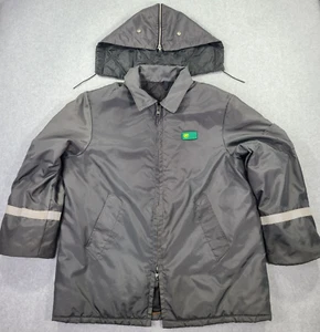 Chaqueta con Capucha BP British Petroleum Gasolinera Para Hombre XL Gris Rayas Reflectantes - Imagen 1 de 24