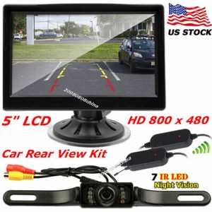 Vehicle Wireless 5" HD LCD Monitor + Waterproof IR Night Vision Reversing Camera - Picture 1 of 17