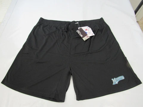 New Florida Marlins Mens Size 3XL 3XLarge Majestic Black Shorts Cover