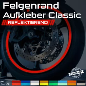 Reflektierende Felgenrandaufkleber Felgenaufkleber Auto Motorrad Wohnmobil - Bild 1 von 2