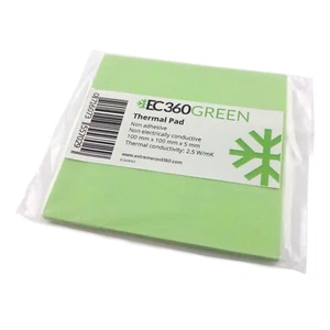 EC360® GREEN 2,5W/mK Wärmeleitpad (100 x 100 x 5,0 mm) I GPU RAM ThermalPad - Afbeelding 1 van 6