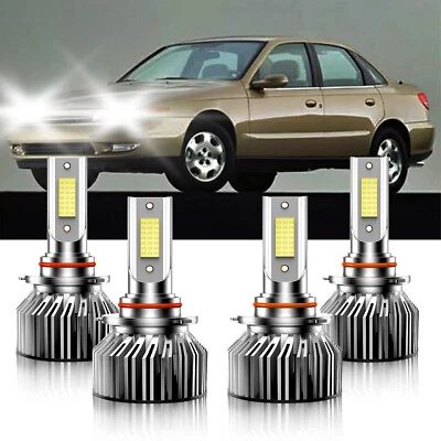 For Saturn LS2 2000-2000 LED Headlight High Low Beam Bulbs Kit 9005+9006 6000K - Image 1 of 4