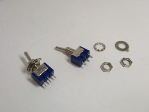 Paquete de 2 interruptores ON-ON 3 pines 2 posiciones 6A 125V 3A 250V AC palanca bote basculante lote - Imagen 1 de 10