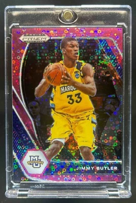 Selecciones del draft Prizm 2021-22 Jimmy Butler Pink Circle #20/20 Golden Eagles Foto 1 de 2