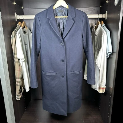 Abrigo COS Minimalista Azul Marino Lana Cachemira A Medida Para Mujer Talla 36 UK 10 Abrigo Foto 1 de 4