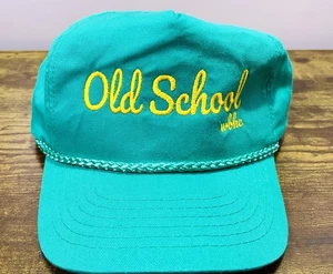 Old School Whiskey Bent Hat Co. Gorra Ajustable SnapBack Verde ~ Totalmente Nueva - Imagen 1 de 4