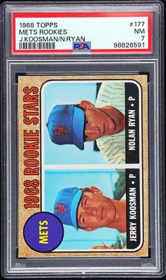 1968 METS ROOKIES TOPPS J KOOSMAN / NOLAN RYAN PSA 7 - Image 1 of 2