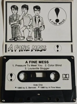 A FINE MESS 1986 DEMO TAPE CASSETTE INDIE ALTERNATIVE ROCK PRIVATE NEW WAVE 80S - Image 1 of 4
