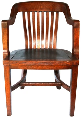 Antique B. L. Marble Chair Company Caned Seat Library/Office Chair ~1910s Vtg. - Image 1 of 4