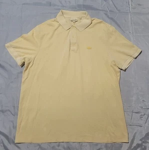 Lacoste Mens Regular Fit Polo Shirt Size 4XL 9 Yellow Cotton Alligator Logo Euc - Picture 1 of 8