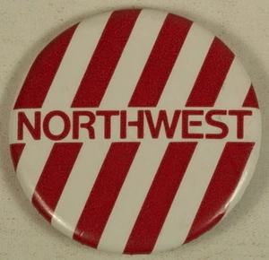 NORTHWEST AIRLINES SPILLA BOTTONE VINTAGE PINBACK - Foto 1 di 2