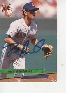 Fleer Ultra #265 1993 firmado por Rich Amaral - Marineros - Imagen 1 de 1
