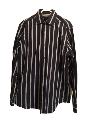 STRUCTURE Men's Dress Shirt Size Small 100% cotton striped long sleeve 14-14 1/2 - Image 1 of 4