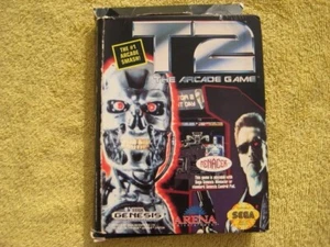 T2: The Arcade Game (Sega Genesis, 1992) cardboard box in poor shape GAME GOOD - Picture 1 of 6