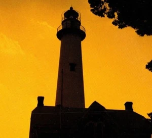 SPUK Leuchtturm und Museum auf St. Simons Island Georgia Licht Postkarte - Bild 1 von 3