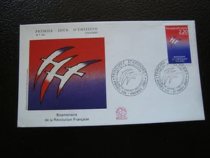 ANDORRE (francais) - enveloppe 1er jour 1/1/1989 (revolution francaise) (cy63) - Picture 1 of 1