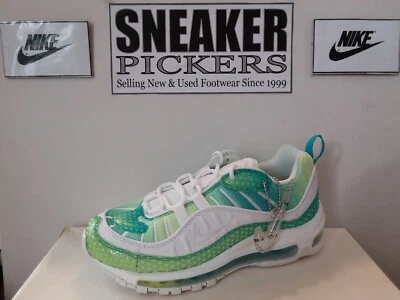 Nike Womens Air Max 98 Running - Sz: 6 - Bubble Pack - CI7379 300 - Aqua / White - Image 1 of 4
