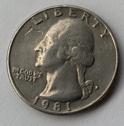 ERROR 1981 WASHINGTON QUARTER WITH BLOB ON MINT MARK!! Cover