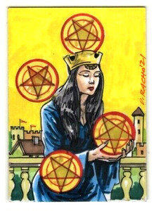 2022 Braiiinz Publishing Mystica Tarot Minor Arcana Dominic Racho Sketch Card