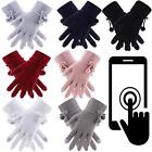 Womens Thermal Gloves Magic Touch Screen Ladies Knit Stretch Winter Warm Gloves