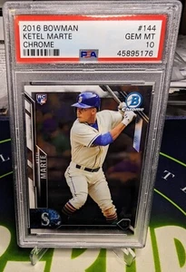2016 Bowman Chrome KETEL MARTE Rookie Card #144 PSA 10 | DBACKS NLCS MVP LOW POP - Picture 1 of 4