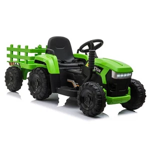 TOBBI 12V Electric Kids Ride-On Tractor Battery-Powered Vehicle w/Trailer Lights - Picture 1 of 17