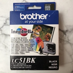 Brother LC51BK Tintenpatrone Schwarz Original Fabrikversiegelt - Bild 1 von 9