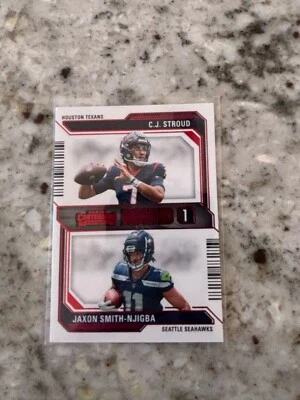  CJ STROUD JACKSON SMITH NJIGBA ROOKIE CONTENDERS RED! RARE! - Image 1 of 2