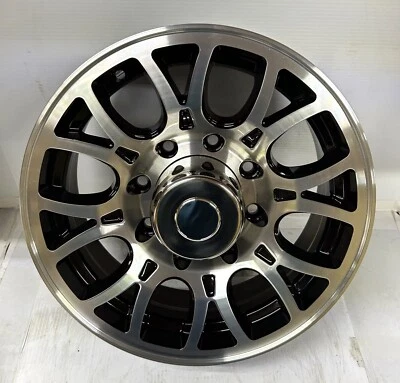 16 Inch 8 on 6.5 8 Spoke Black & Machined Aluminum Trailer Wheel  KT16865BM-218 Foto 1 de 2