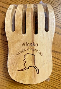 NEU Alaska SALAT UND PASTA FREUNDE Holz Praktisches Küchenwerkzeug Servierer 2 Stück - Bild 1 von 11